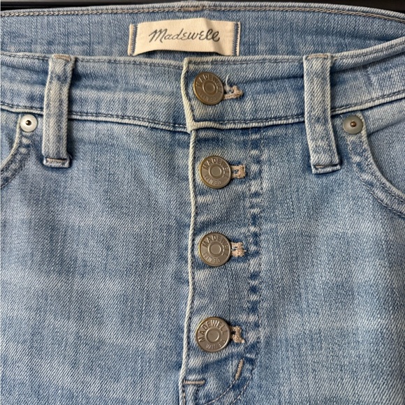Madewell 9” High Rise Skinny Crop Jeans, size 29, Light Blue Wash, EUC - Picture 2 of 7